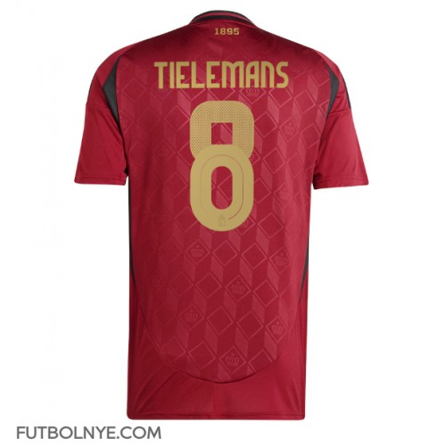 Camiseta Bélgica Youri Tielemans #8 Primera Equipación Eurocopa 2024 manga corta